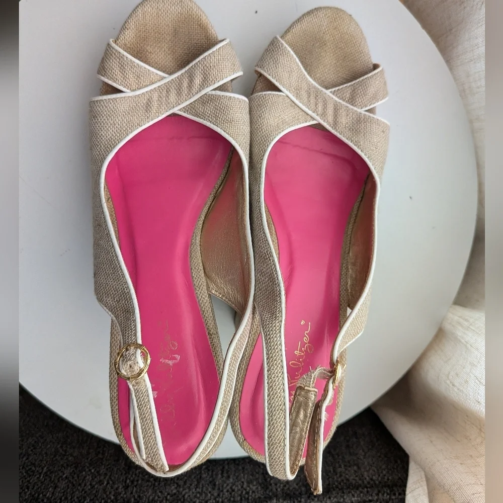 Lilly Pulitzer Picture Perfect Espadrille Beachy Strappy Wedge Heels